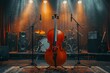 © Valentin - A Solo Cello Awaits the Spotlight on a Vibrant Stage