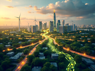 Poster - kuala lumpur skyline at night