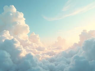 Poster - blue sky with clouds