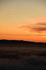 Wall Mural - sunset in the mountains