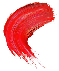 Wall Mural - PNG Pastel red brush stroke paint white background splattered.