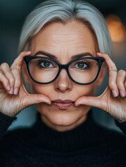 Sticker - Professional Woman in Glasses