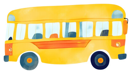 Wall Mural - PNG Bus school vehicle car white background.