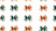 © Quality One   - Minimalist pattern featuring soft red and green bows on light background, perfect for festive occasions and gift wrapping. design evokes cheerful and elegant atmosphere