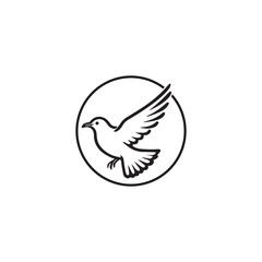 Wall Mural - Seagul bird logo icon vector
