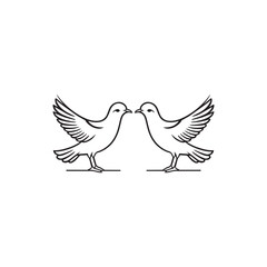Wall Mural - Seagul bird logo icon vector
