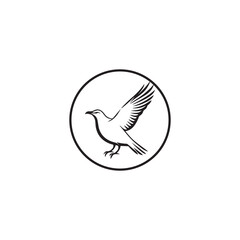 Wall Mural - Seagul bird logo icon vector