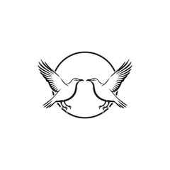 Wall Mural - Seagul bird logo icon vector