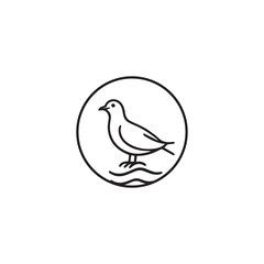 Wall Mural - Seagul bird logo icon vector