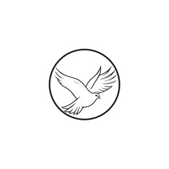 Wall Mural - Seagul bird logo icon vector
