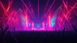 © ManitaSr - Vibrant concert scene with colorful lights illuminating a crowd enjoying live music and an electrifying atmosphere.
