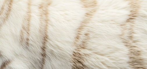 subtle fur pattern of a white tiger with pale gray stripes on a creamy background, perfect for exoti