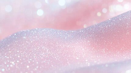 Aufkleber - Subtle glitter particles fading across smooth surface create dreamy and enchanting atmosphere. soft pink hues enhance magical feel of this image