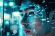 © Fotograf - A close-up shot of a person's futuristic-looking face