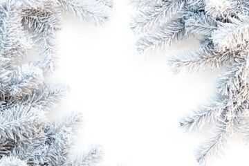 Wall Mural - A detailed view of a snowy tree trunk and branches