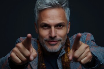Aufkleber - A person points at the camera in a close-up shot