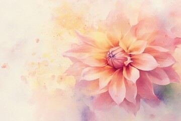 Poster - A close-up of a beautiful pink flower against a clean white background