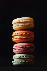 Poster - Macaron tower, colorful layers of French patisserie