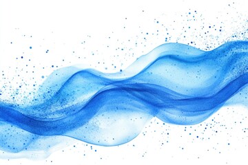 Poster - Close-up shot of a blue wave on a white background