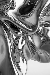 Poster - A black and white photograph of a shiny object, suitable for use in editorial or creative contexts