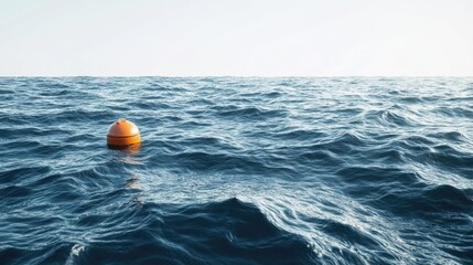 Poster - A solitary buoy drifting in the open sea