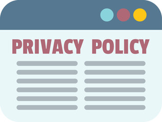 Poster - Website with privacy policy, displaying a document with information about data protection