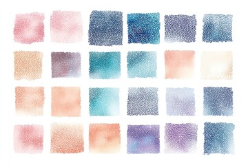 Aufkleber - A close-up view of watercolor brush strokes on a white background
