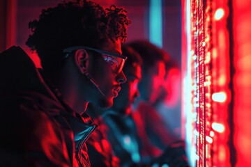 Poster - A person plays a video game on a screen