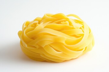 Poster - Freshly cooked noodles on a clean white background, perfect for food and culinary images