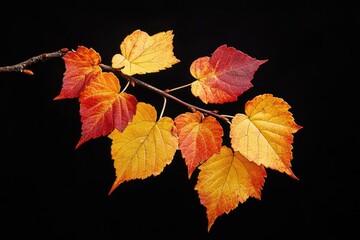Aufkleber - A detailed view of a single leaf on a tree branch