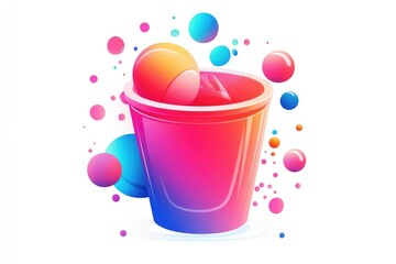 Poster - A fizzy drink with carbonation releasing bubbles