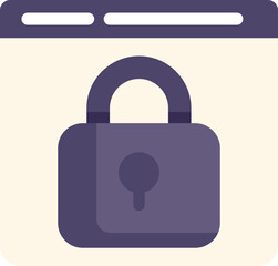 Poster - Website is being protected with a padlock, representing internet security