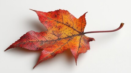 Wall Mural - a sweetgum leaf with star-like shape and prominent lobes, isolated on white background