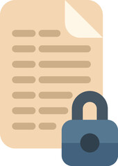 Sticker - Padlock is securing an important document, representing data protection and security measures