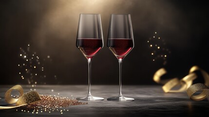 The Elegant Wine Glasses Display