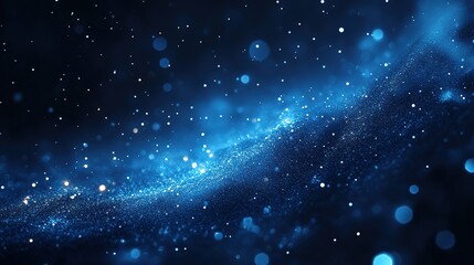 Aufkleber - Dark blue and glow particle abstract background