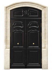 Canvas Print - Entrance classic doors for the house