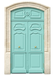 Canvas Print - Entrance classic doors for the house