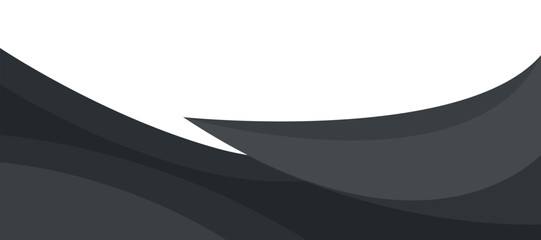 Aufkleber - Header footer black grey gray curve abstract style border frame vector illustration banner background design