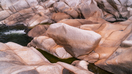 Incredible rocks in the middle of a river