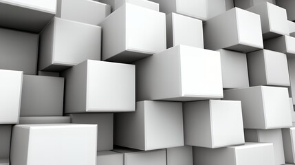  - Abstract white cube pattern