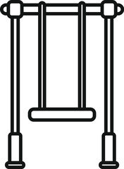 Poster - this simple kid swing set icon represents an empty playground, perfect for topics of recreation, chi