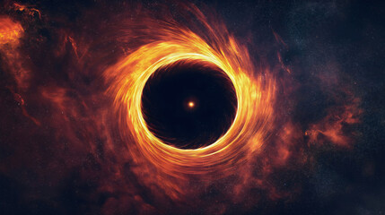 Wall Mural - a black hole located in space that looks beautiful, a celestial body in the universe of science fict