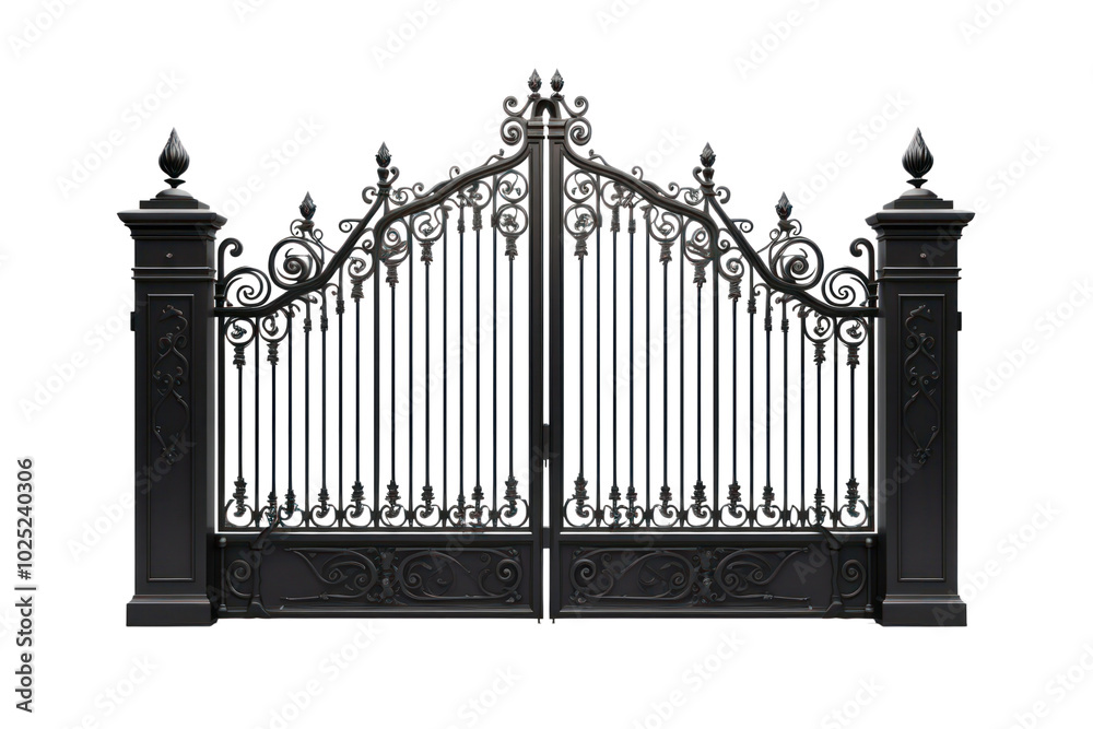 PNG Iron gates white background architecture protection. Stock Photo ...