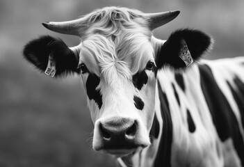 White and black cow