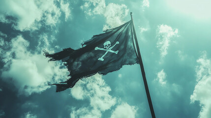 flag on the beach