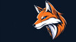 © Daniel - Fierce Fox Head Illustration   Orange and Blue Mascot Design
