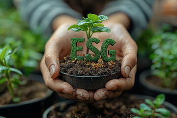 Poster - an investor prioritizing esg criteria when choosing where to allocate capital, showing the importanc