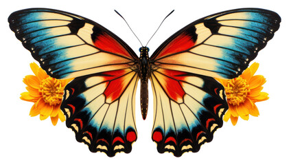 Poster - PNG Butterfly insect animal flower.