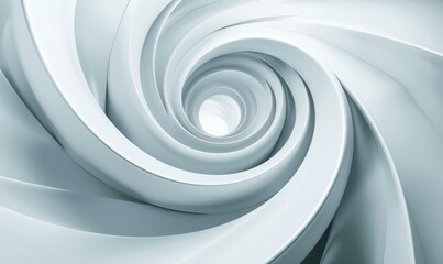 Canvas Print - Abstract spiral pattern in shades of grey. AI.